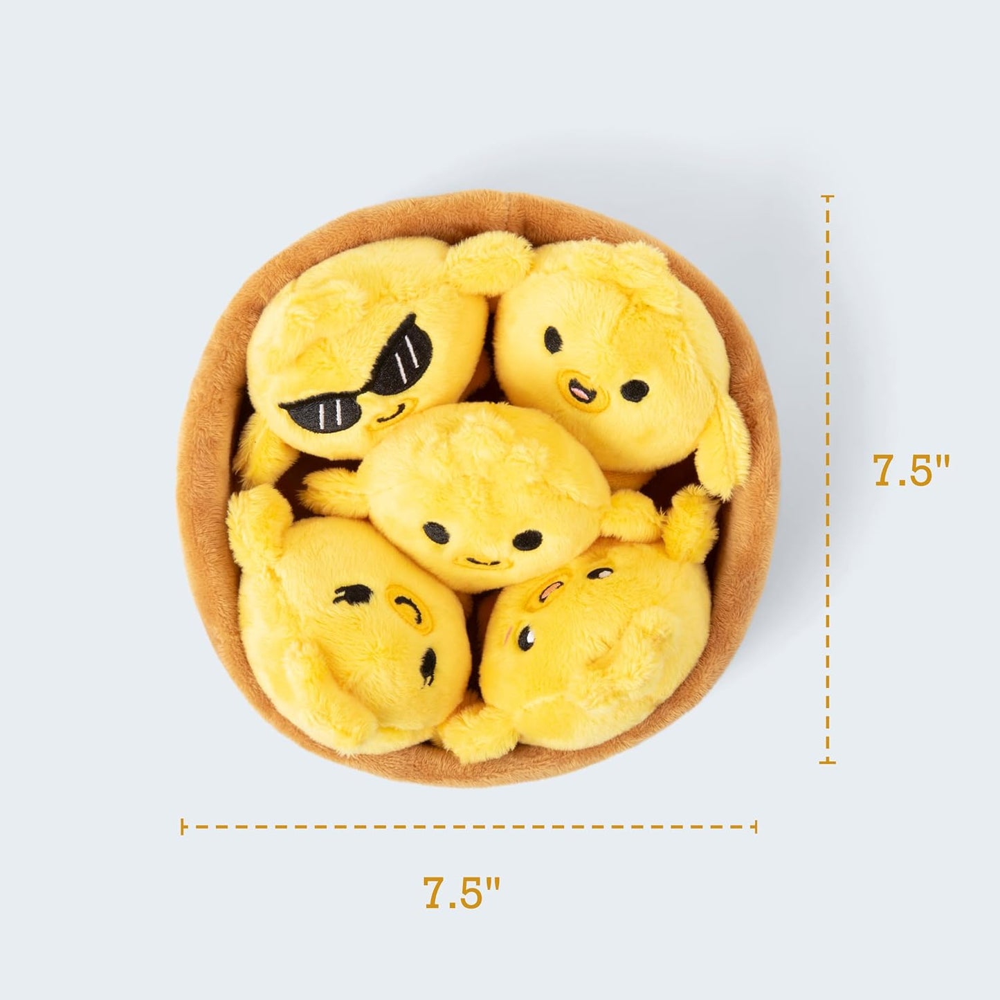 Kaiwatoy® Support Chickies Great Gift Ideas for Loved Ones of All Ages, Includes 5 Plushies with Carrying Basket