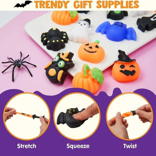 48Pcs Halloween Mochi Squishy Toys for Kids Gift