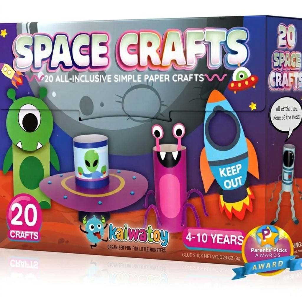 Kaiwatoy®Kids Craft Kits 20 Crafts in a Box - 20 Simple Paper Crafts for Kids Ages 3+
