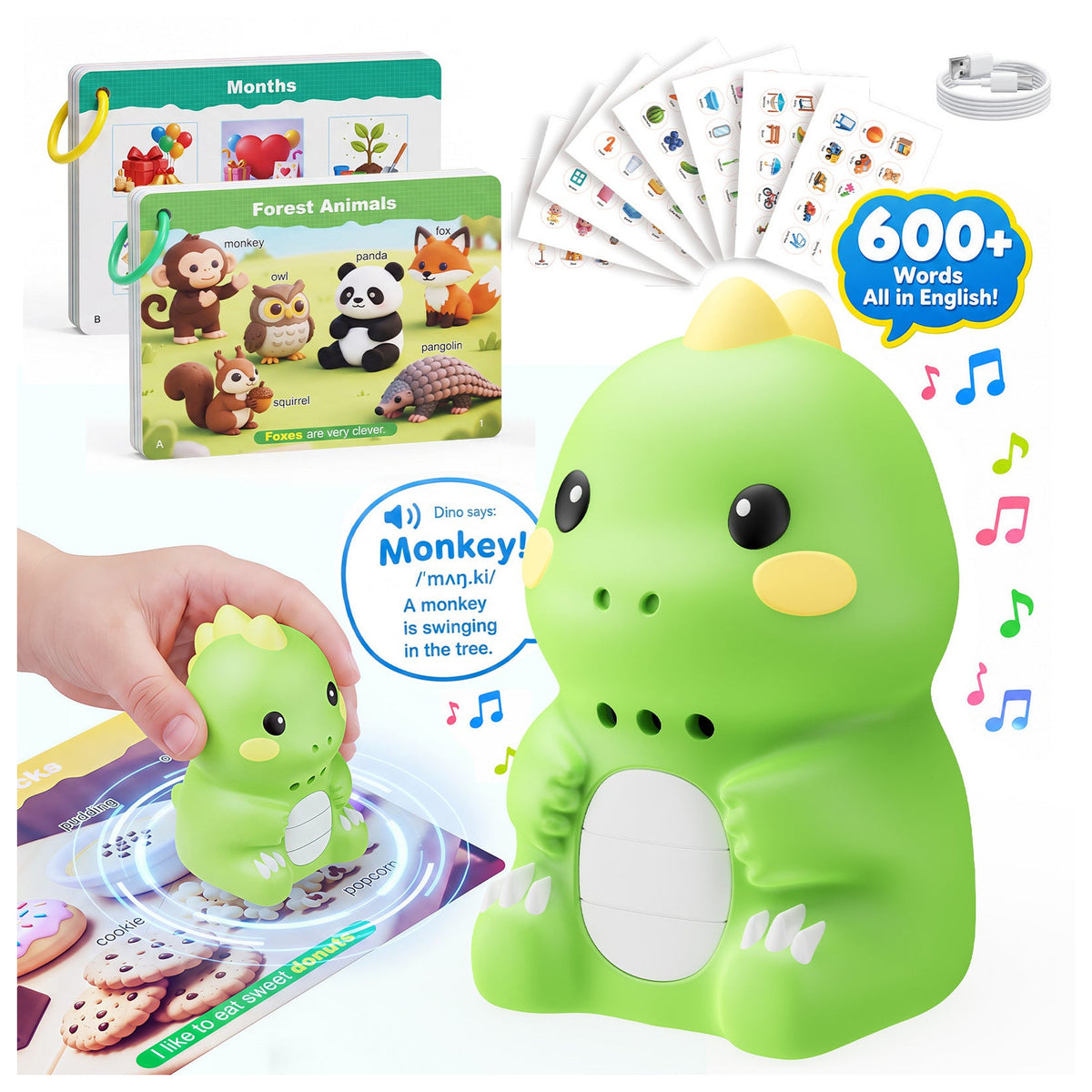 Kaiwatoy® Talking Dinosaur — Interactive Learning Cards