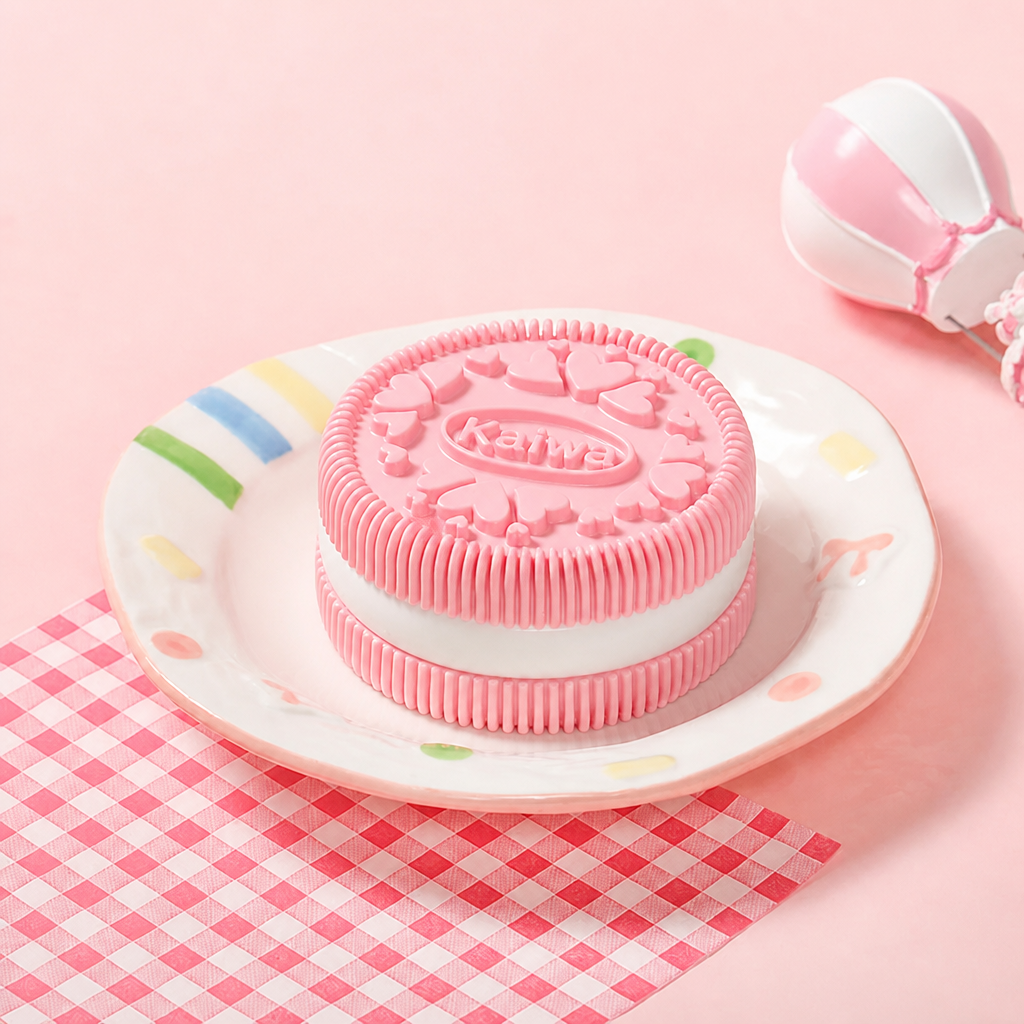 Kaiwatoy® Pink Cookie Taba Squishy