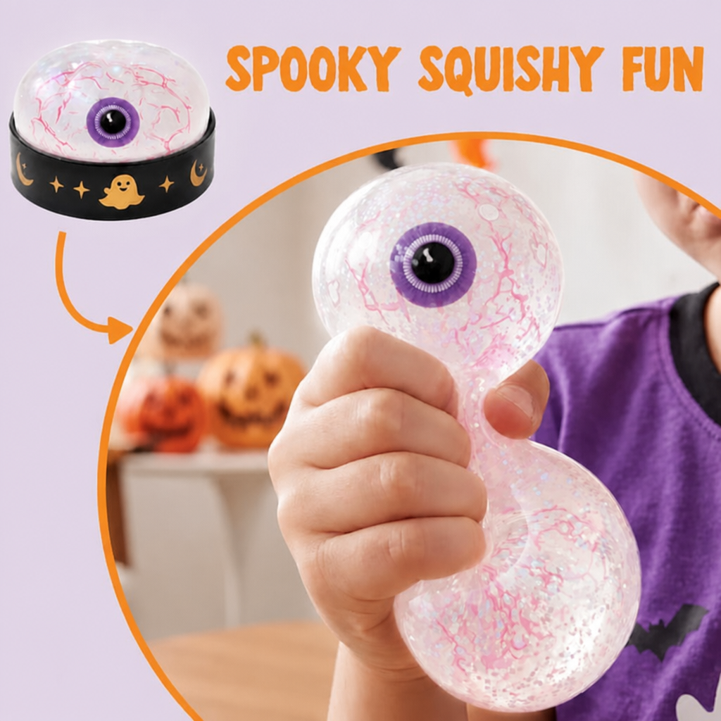 Halloween Blind Box Squishy – Cute Spooky Pumpkin & Devil Slow Rising Mochi Squishy Toys, Stress Relief Sensory Fidget, Surprise Random Style