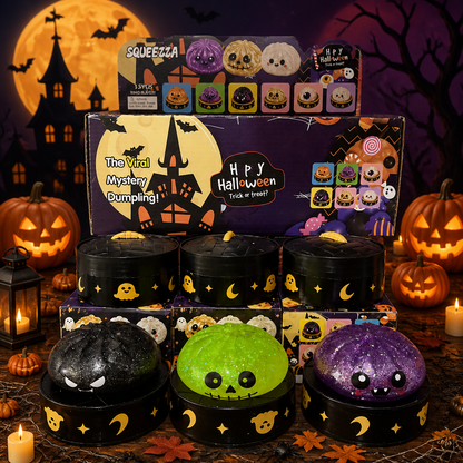 Halloween Blind Box Squishy – Cute Spooky Pumpkin & Devil Slow Rising Mochi Squishy Toys, Stress Relief Sensory Fidget, Surprise Random Style