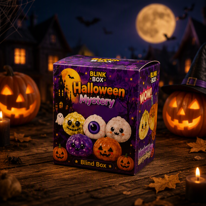 Halloween Blind Box Squishy – Cute Spooky Pumpkin & Devil Slow Rising Mochi Squishy Toys, Stress Relief Sensory Fidget, Surprise Random Style