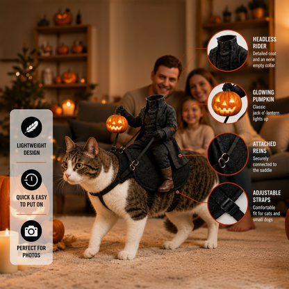 Halloween Headless Horseman Cosplay Costume for Pets