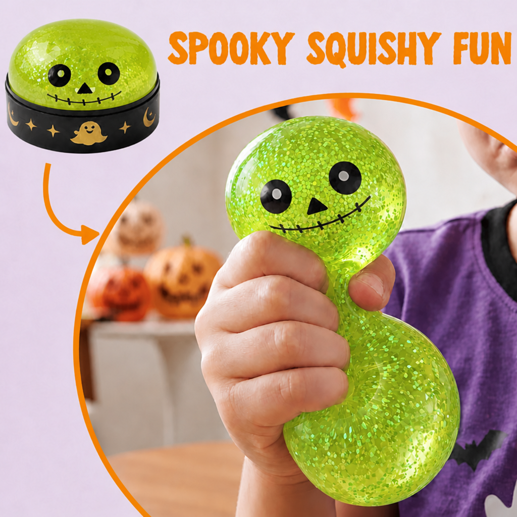 Halloween Blind Box Squishy – Cute Spooky Pumpkin & Devil Slow Rising Mochi Squishy Toys, Stress Relief Sensory Fidget, Surprise Random Style