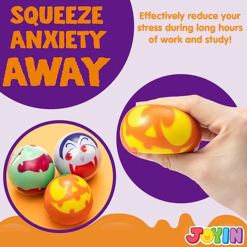 24-Pack Halloween Squishies – 12 Spooky Designs, Mood-Boosting Stress Relief for All Ages