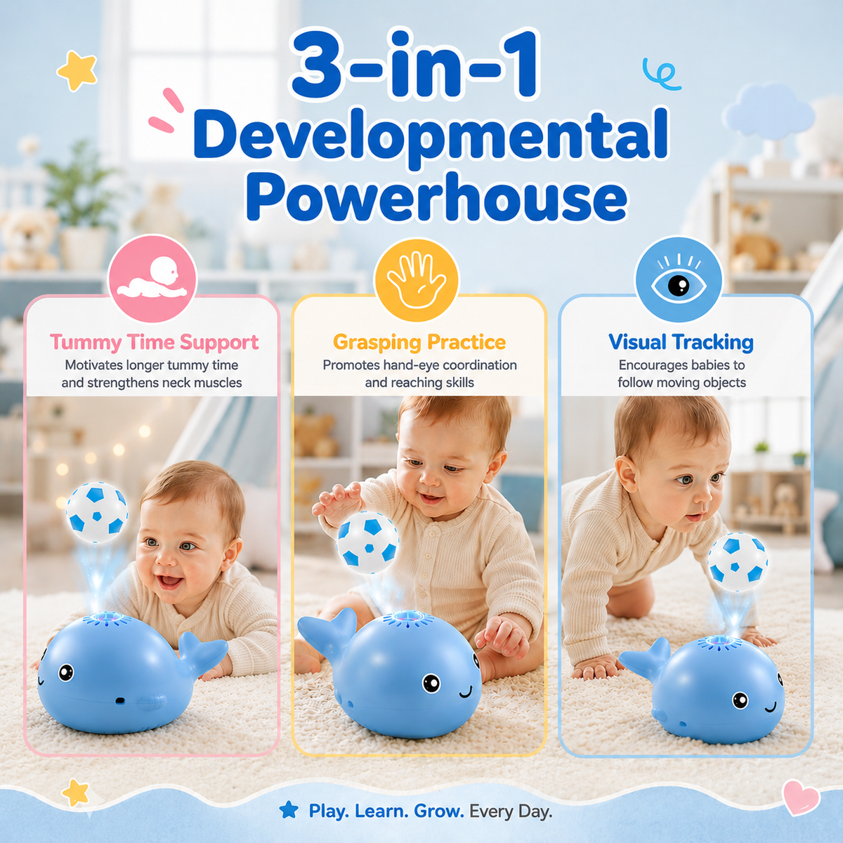 🔥 LIMITED TIME 50% OFF ⏰ | Floating Whale Sensory Ball –  Screen-Free Focus Training for Babies 6mo+
