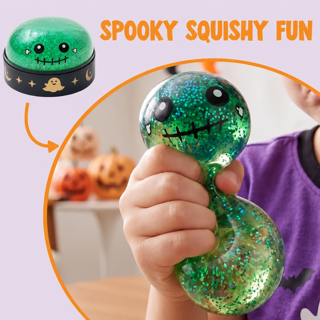 Halloween Blind Box Squishy – Cute Spooky Pumpkin & Devil Slow Rising Mochi Squishy Toys, Stress Relief Sensory Fidget, Surprise Random Style