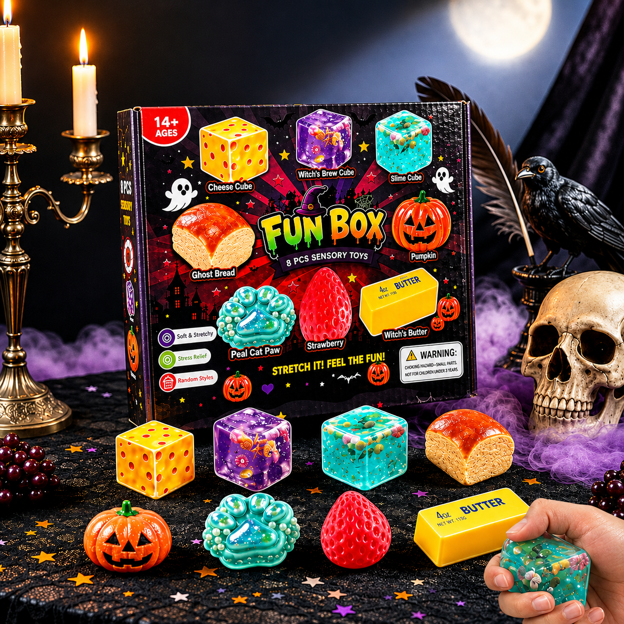 Halloween Squishy Fun Box | Spooky Sensory Fidget Stress Relief Toys