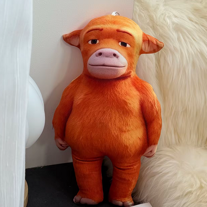 "Niu Lai" character plush toy (movie merchandise)—a creative, abstract,  humorous hanging accessory.
