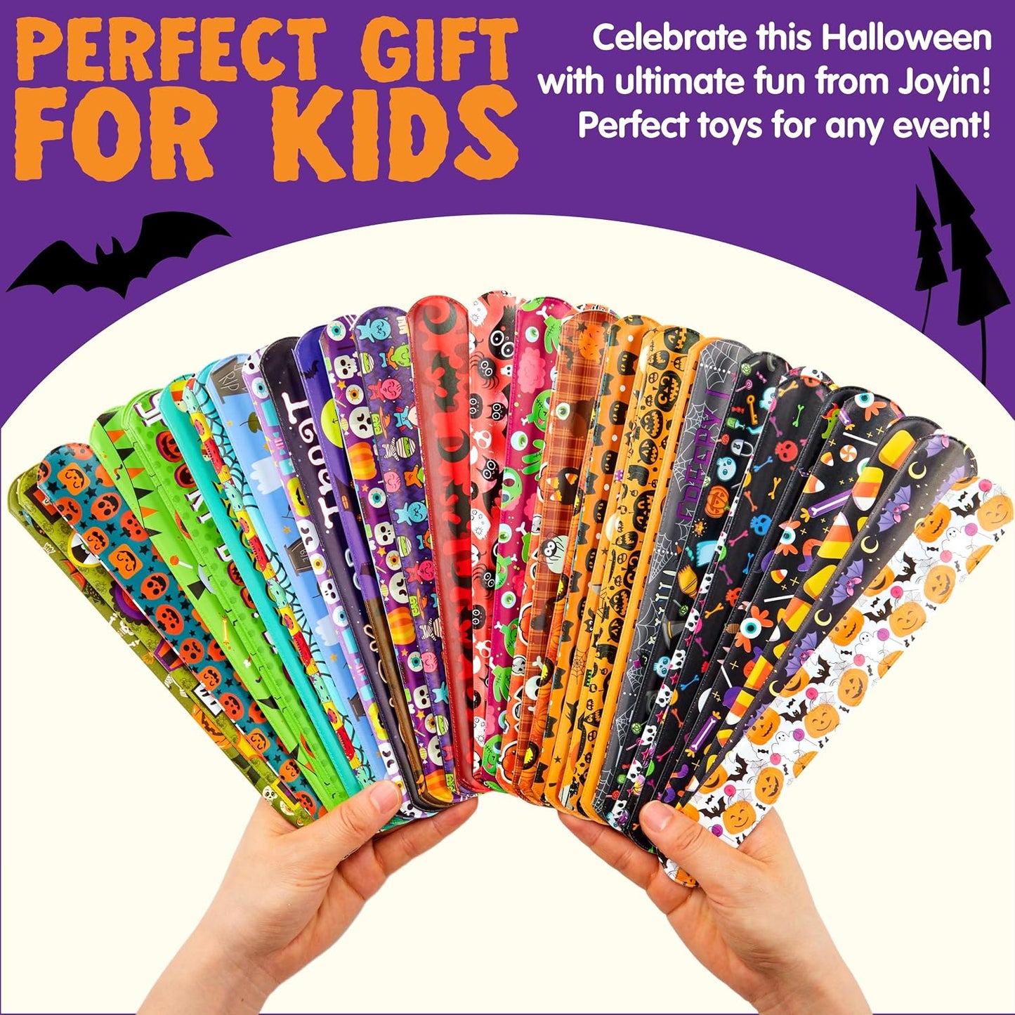 🎁 FREE Today Only!  1 Halloween Slap Bracelet (Random Design) – $0.00