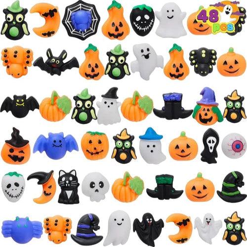 48Pcs Halloween Mochi Squishy Toys for Kids Gift