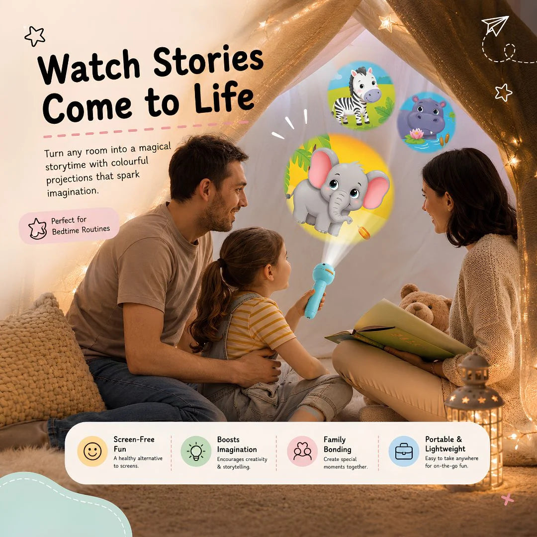 Kaiwatoy® Animal Story Projection Flashlight
