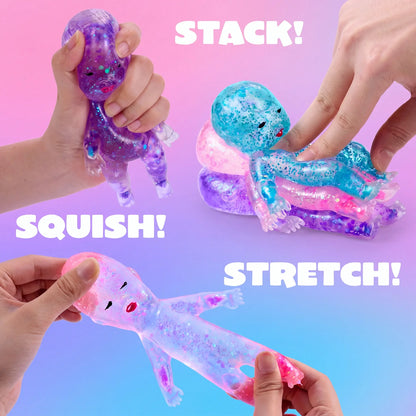 Baby Stress Relief Toys, Baby Glitter Squishy Toys for Kids & Adults, Anxiety Relief Fidget,5.9 in