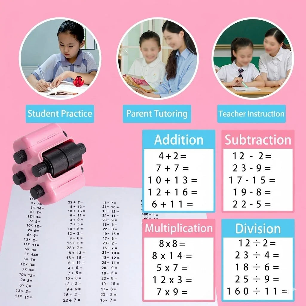 Kaiwatoy® 4-in-1 Math Stamp Roller