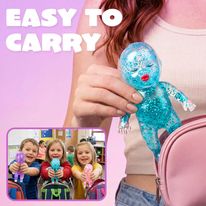 Baby Stress Relief Toys, Baby Glitter Squishy Toys for Kids & Adults, Anxiety Relief Fidget,5.9 in