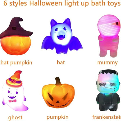 Kaiwatoy® 6 Pack Halloween Light Up Bath Toys Halloween Toys