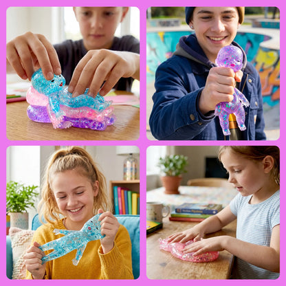 Baby Stress Relief Toys, Baby Glitter Squishy Toys for Kids & Adults, Anxiety Relief Fidget,5.9 in