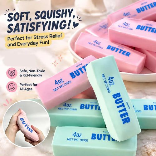 Crunchy Sound Butter Bar Squishy Toy Soft Squeeze Fidget Toy