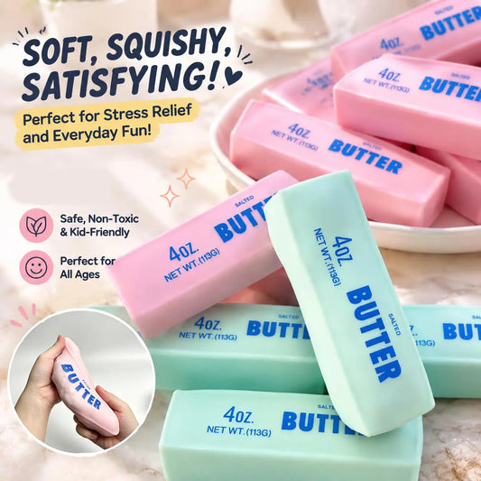 Crunchy Sound Butter Bar Squishy Toy Soft Squeeze Fidget Toy