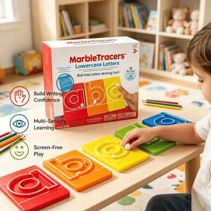 Kaiwatoy® MarbleTracers- Lowercase letters, 24 letter tracking tray