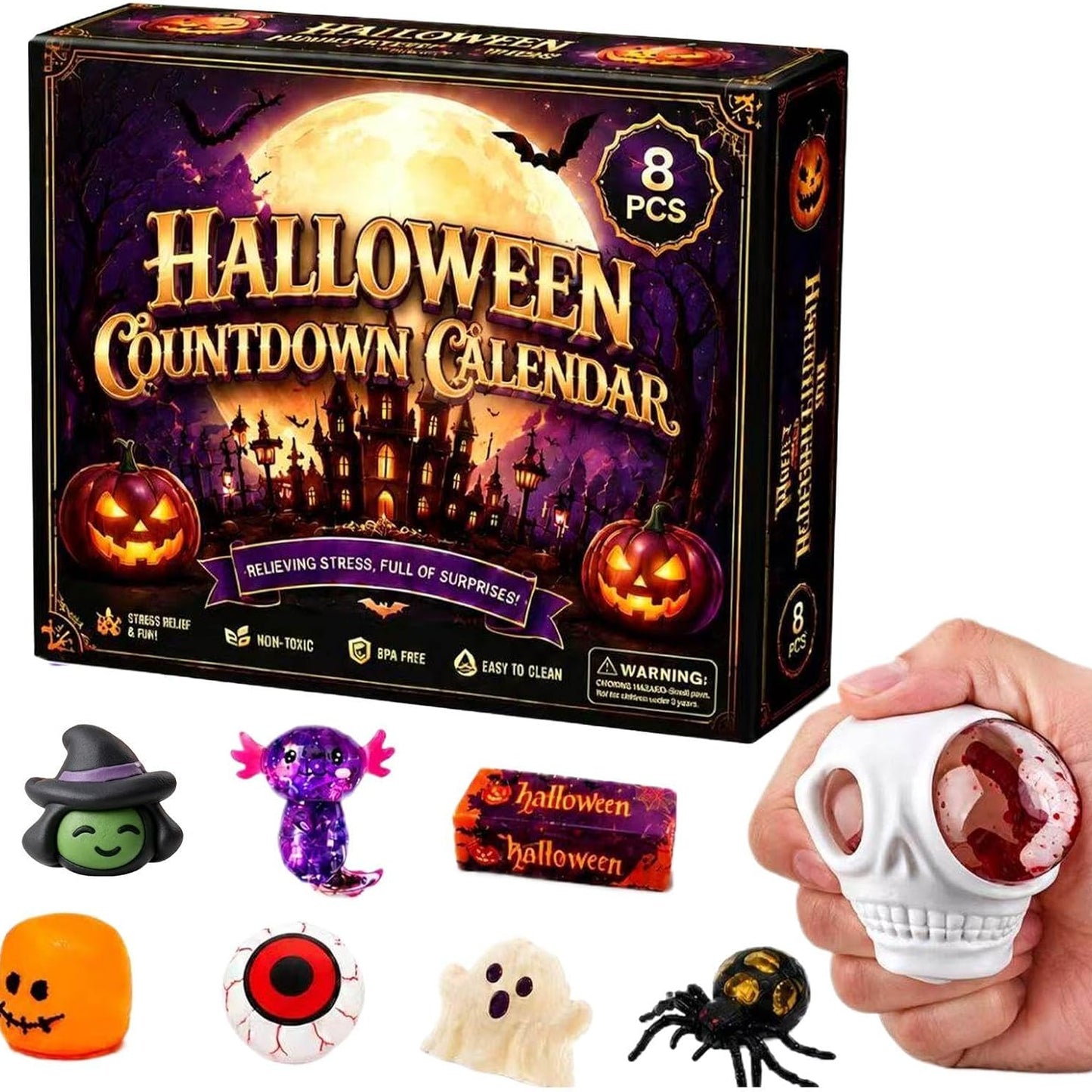 Halloween Squishy Fun Box | Spooky Sensory Fidget Stress Relief Toys