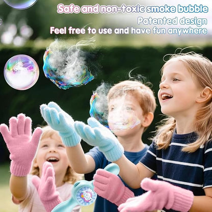 Kaiwatoy®Mist Bubble Machine for Kids – Elastic Bubble Fog Wand, Smoke Bubble Sword, Interactive STEM Toy with Lights & Music, Parent-Child Fun, Outdoor Summer Play, Birthday Gift for Boys & Girls