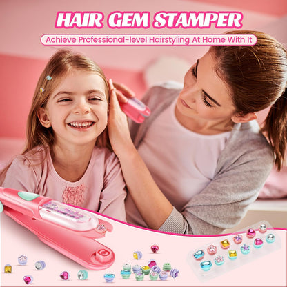 Hair Gem Stamper Kit, Birthday Gifts Toys for Girls Ages 3-12