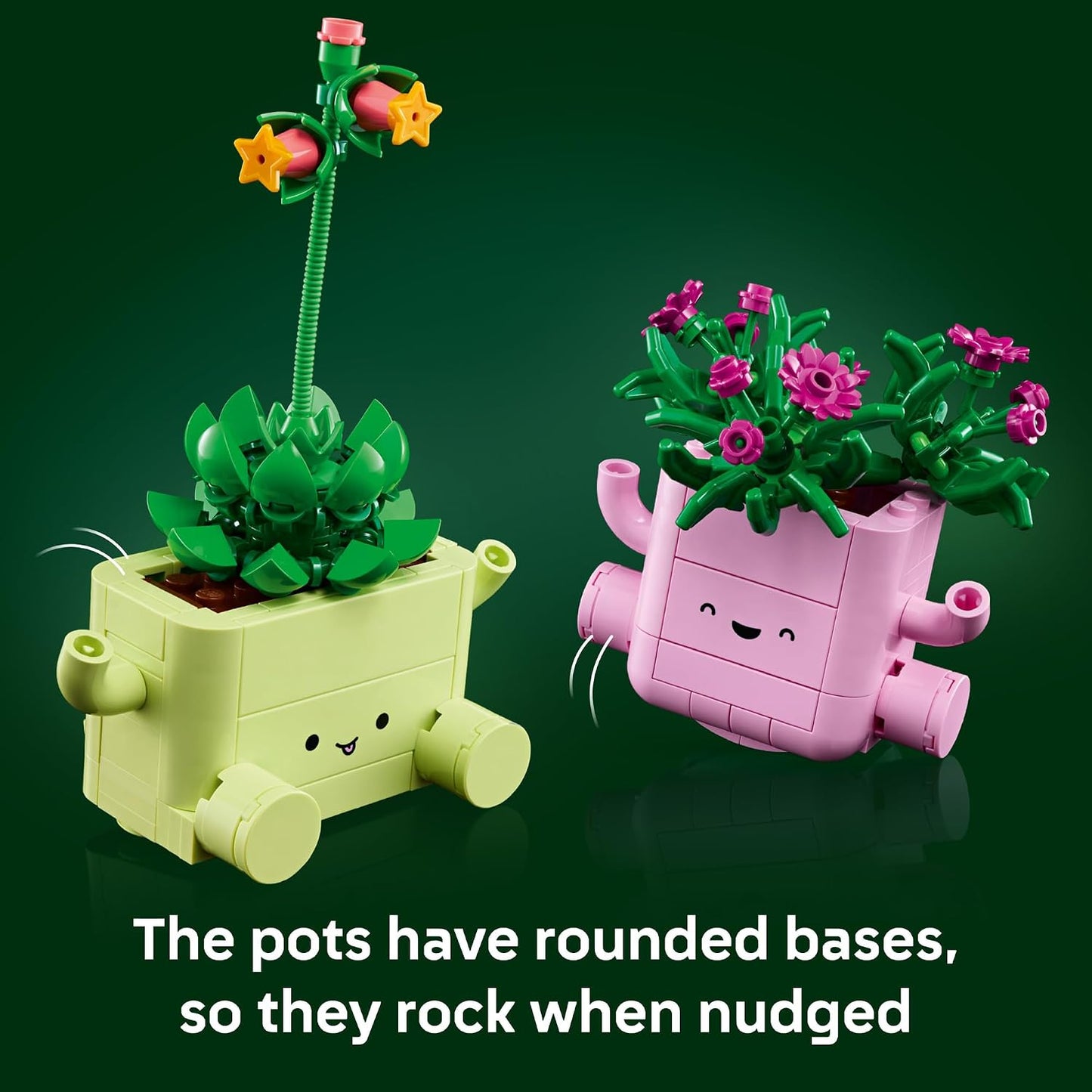 Botanicals Rocking Plants - Building Toy for Kids, Girls & Boys, Ages 9+ - Decor for Dorm Desk or Shelf - Housewarming Gift Ideas