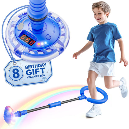 Kaiwatoy® Flooyes Skip Ball for Kids, Ankle Skip Ball Toy with Counter, Timer