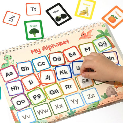Wiederverwendbares Aktivitätsbuch mit Aufklebern auf DIN-Blättern | Interaktive Aufkleber-Aktivitäten auf Papier zum Zuordnen, Ausmalen und zur Entwicklung der Feinmotorik, ideal für Reisen