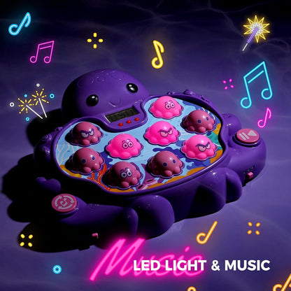 Whack A Mole Flog Octopus Game Toys with Light Sound for Kids Boys Girls, Baby Toy for Early Learning, Birthday for Toddler