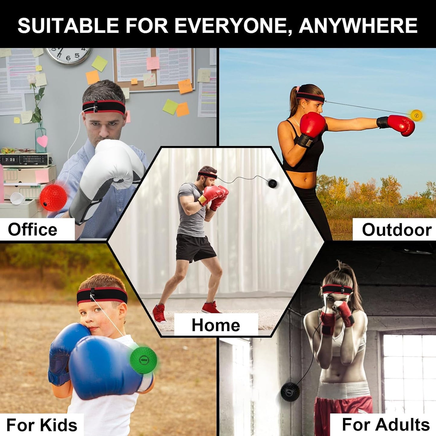 Boxing Reflex Ball,Great for Hand Eye Coordination Punching Speed and Fight Reaction