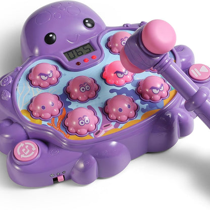 Whack A Mole Flog Octopus Game Toys with Light Sound for Kids Boys Girls, Baby Toy for Early Learning, Birthday for Toddler