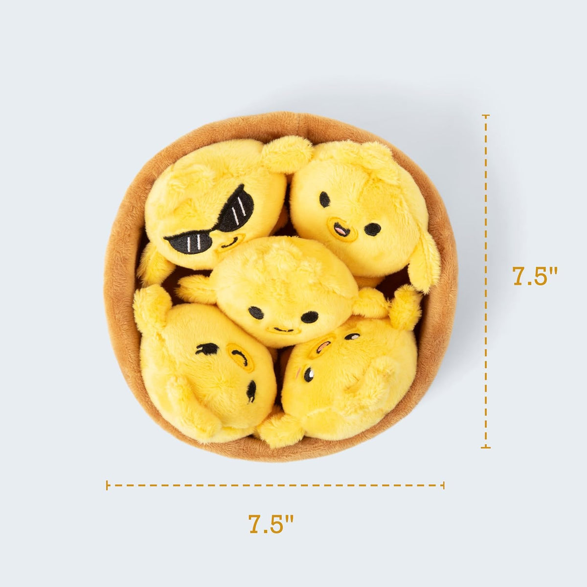 Kaiwatoy® Support Chickies  Great Gift Ideas for Loved Ones of All Ages, Includes 5 Plushies with Carrying Basket