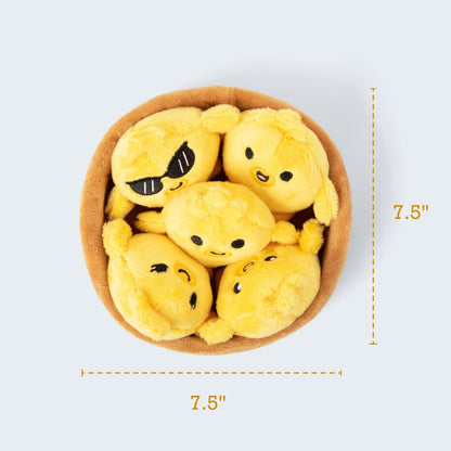 Kaiwatoy® Support Chickies  Great Gift Ideas for Loved Ones of All Ages, Includes 5 Plushies with Carrying Basket