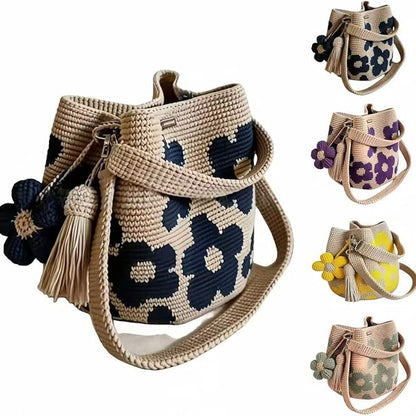 Handmade Crochet Flower Tote, Crochet Christian Bag