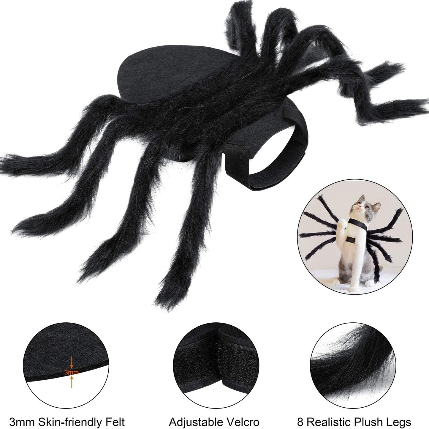 ️🕷️Halloween spider-themed pet costume, Halloween pet decoration and accessories
