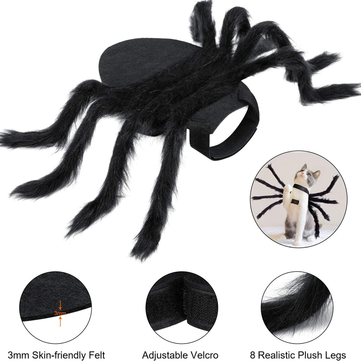 ️🕷️Halloween spider-themed pet costume, Halloween pet decoration and accessories