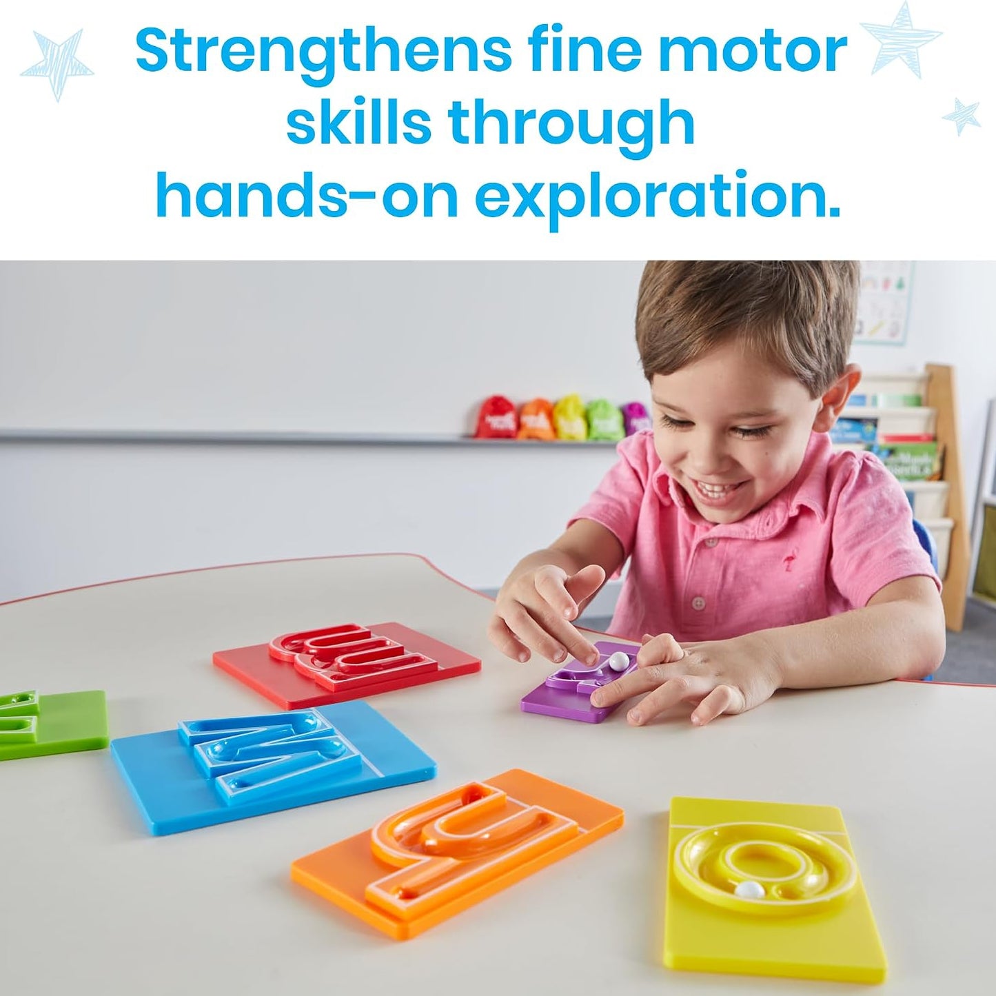 Kaiwatoy® MarbleTracers- Lowercase letters, 24 letter tracking tray