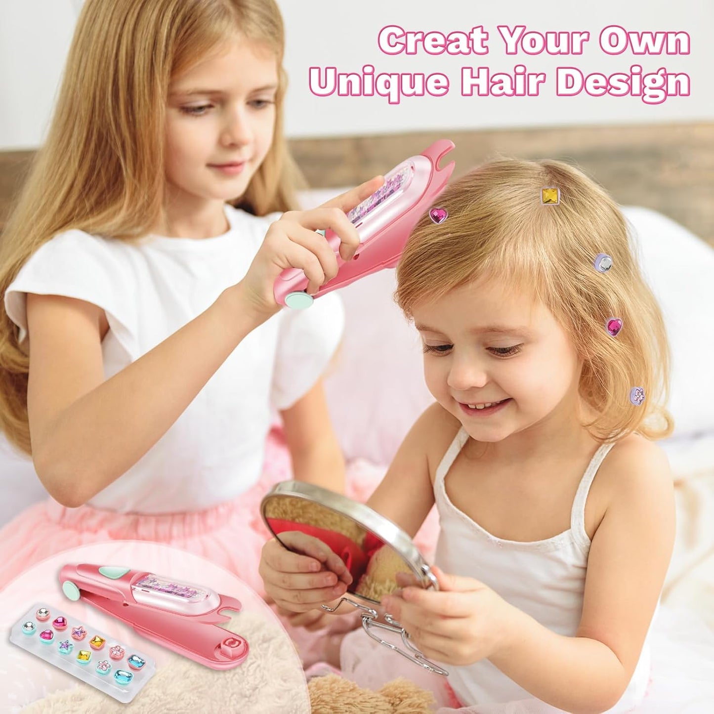 Hair Gem Stamper Kit, Birthday Gifts Toys for Girls Ages 3-12