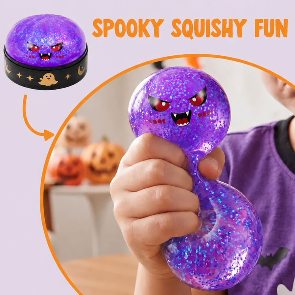 Halloween Blind Box Squishy – Cute Spooky Pumpkin & Devil Slow Rising Mochi Squishy Toys, Stress Relief Sensory Fidget, Surprise Random Style
