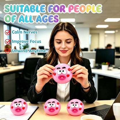 Kaiwatoy® Squishy Fidget Toy, Soft Sensory Toy with Interchangeable Faces
