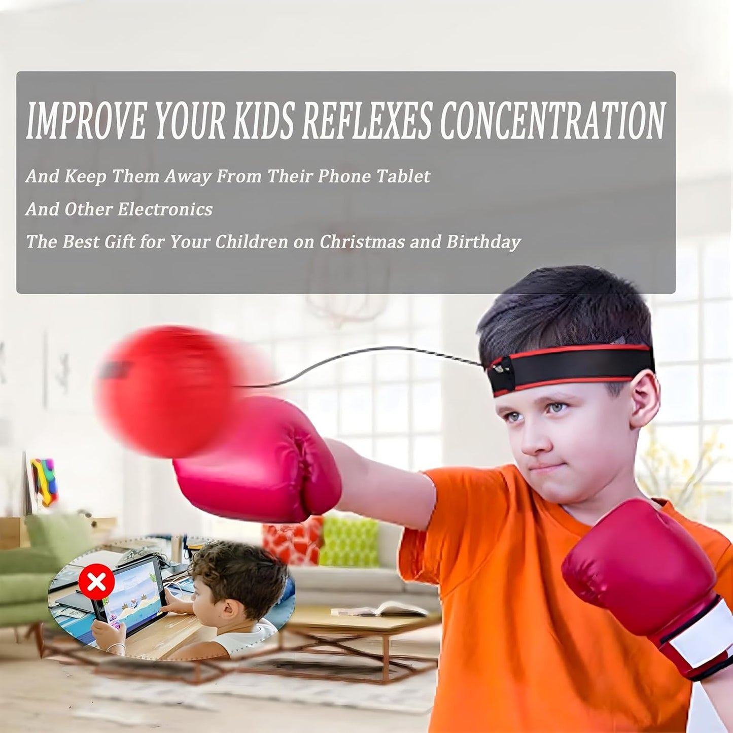 Boxing Reflex Ball,Great for Hand Eye Coordination Punching Speed and Fight Reaction