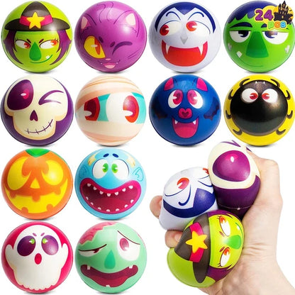 24-Pack Halloween Squishies – 12 Spooky Designs, Mood-Boosting Stress Relief for All Ages