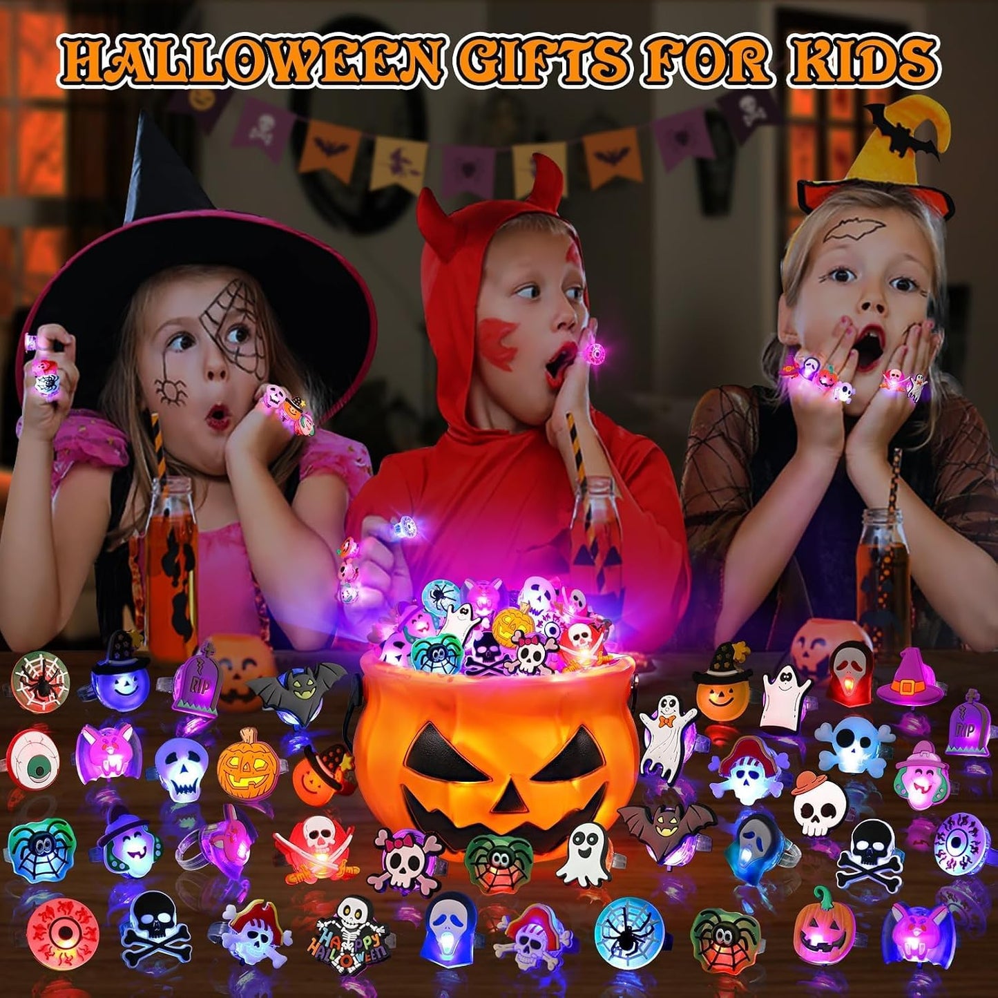 Halloween Party Favors 50Pcs Trick or Treats Halloween Toys for Kids