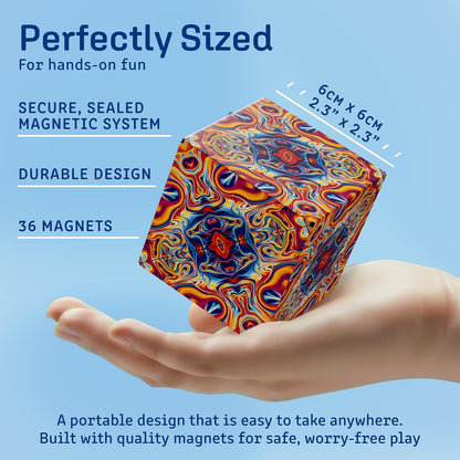 Magnetic Puzzle Cube, Stress Relief Fidget Toy | 100+ Possible Shapes, Sensory Fidget Toy For Adults & Kids