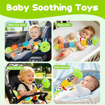 Kaiwatoy® Baby Sensory Toys 0-6 Months Music Animal Stuffed Plush Caterpillar Toy