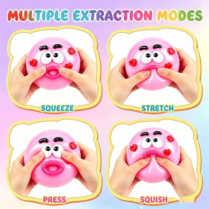 Kaiwatoy® Squishy Fidget Toy, Soft Sensory Toy with Interchangeable Faces